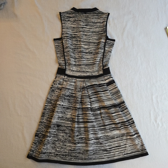 WGB Walter Baker Black & Grey Space Dye Stretch Knit Fit & Flare Dress - Picture 11 of 12